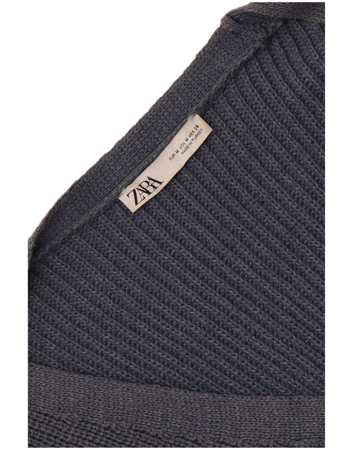 Женский укороченный кардиган Zara UK 14, средний темно-синий