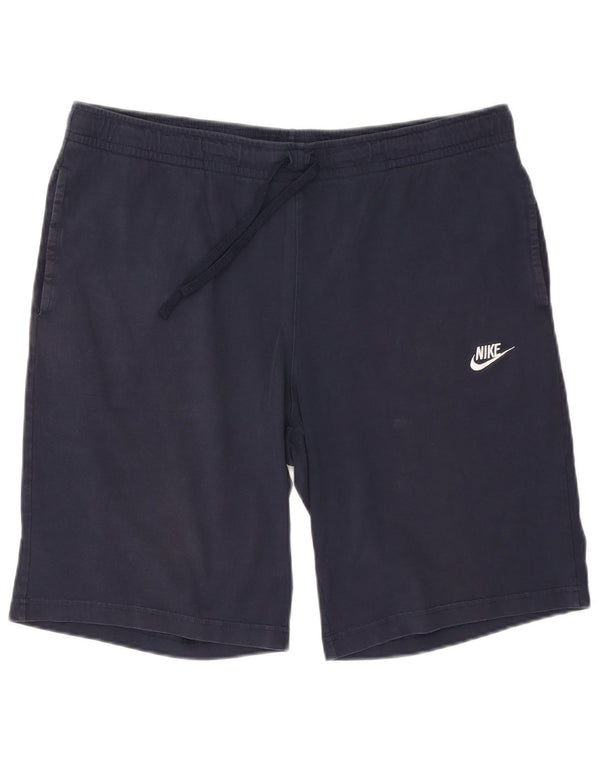 Мужские спортивные шорты NIKE 2XL, темно-синие, хлопок