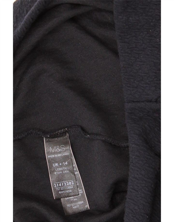 Женская юбка-карандаш Marks & Spencer UK 14, большая W32, темно-синий полиэстер