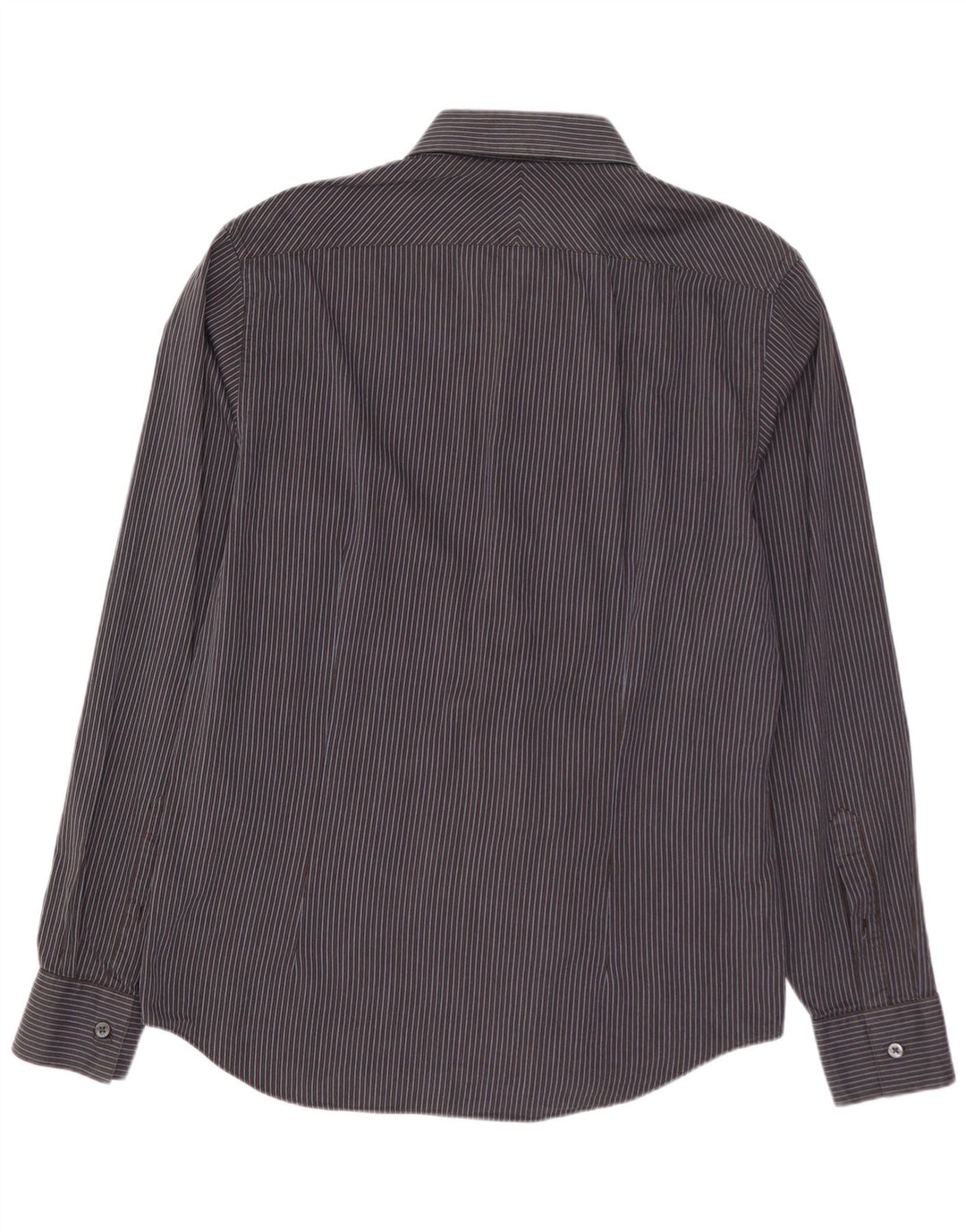 Мужская рубашка приталенного кроя CALVIN KLEIN, размер 41, 16, большая хлопковая серая полоска