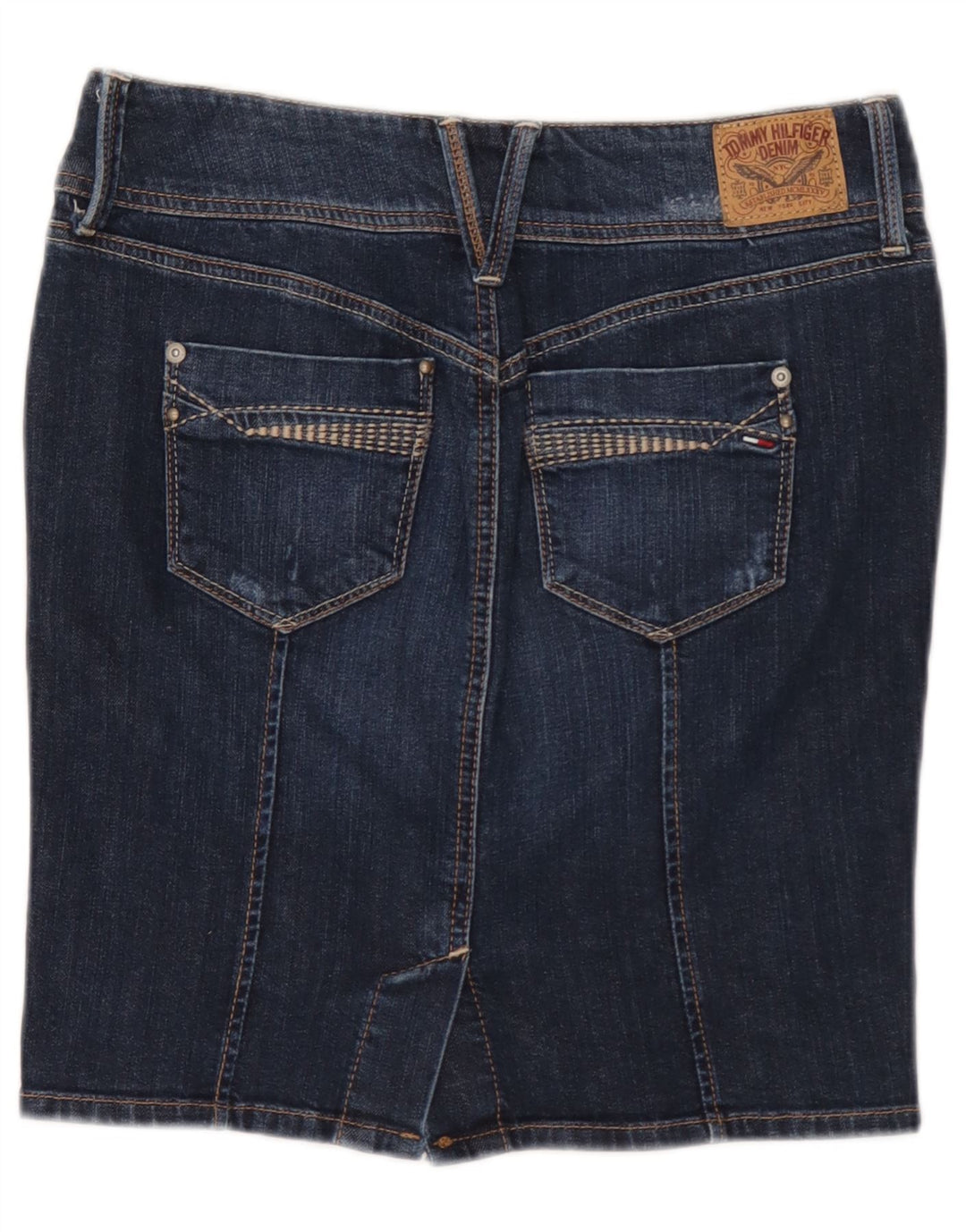 Tommy Hilfiger Женская джинсовая юбка, маленькая W27, синяя, хлопок