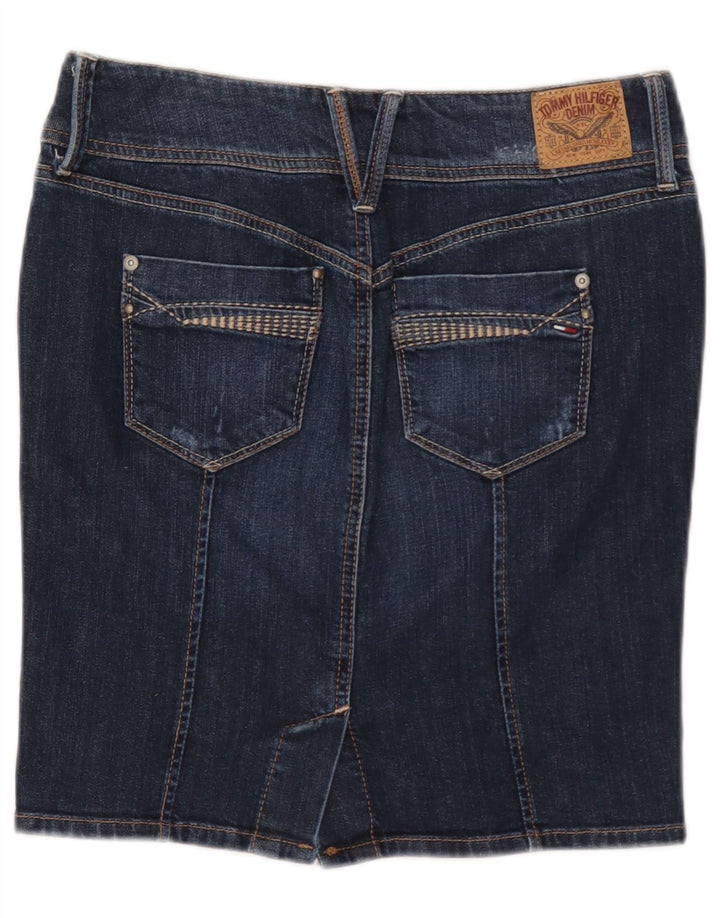 Tommy Hilfiger Женская джинсовая юбка, маленькая W27, синяя, хлопок