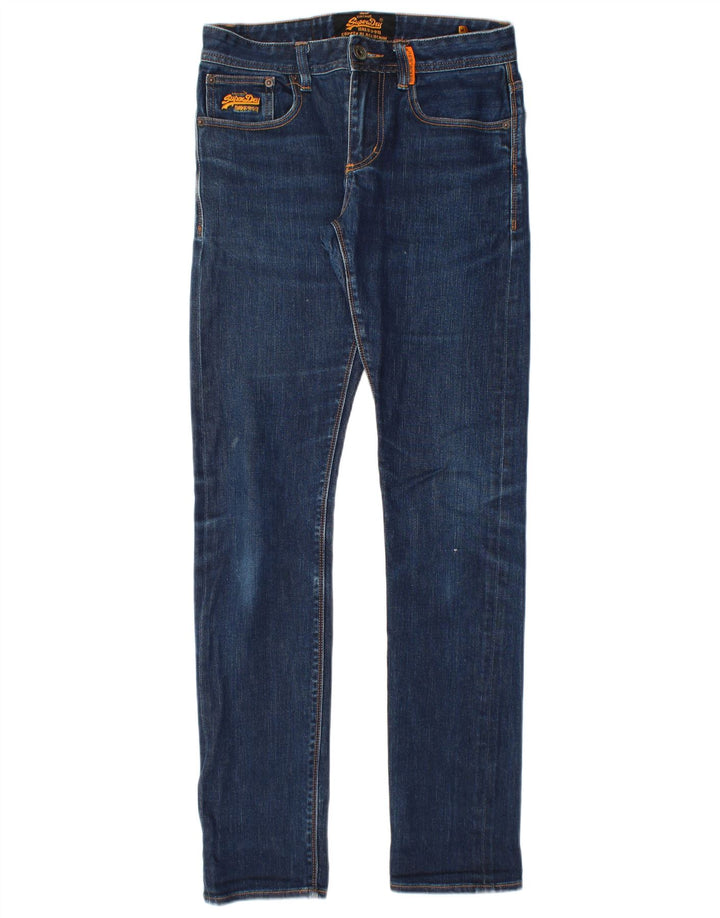 Мужские узкие джинсы Superdry W28 L32, синий хлопок