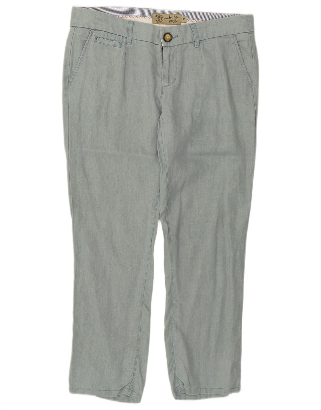 Женские прямые повседневные брюки FAT FACE, Великобритания, 10 маленьких размеров, W32 L25, зеленый лен