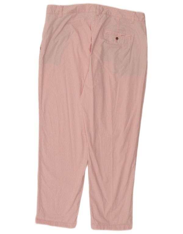 Женские брюки чинос Marks & Spencer UK 18 XL W38 L29 розовые в полоску