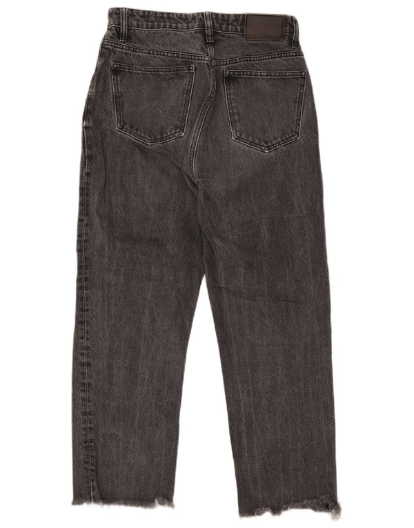 Женские укороченные джинсы Zara с высокой талией EU 38 Small W28 L24 Серые