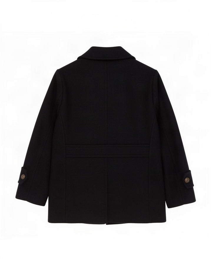Женское полупальто Zara UK 20 2XL темно-синее, полиэстер