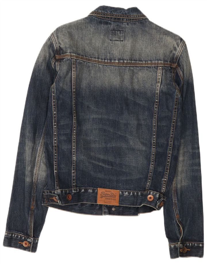 Мужская джинсовая куртка Superdry UK 38, средний темно-синий хлопок