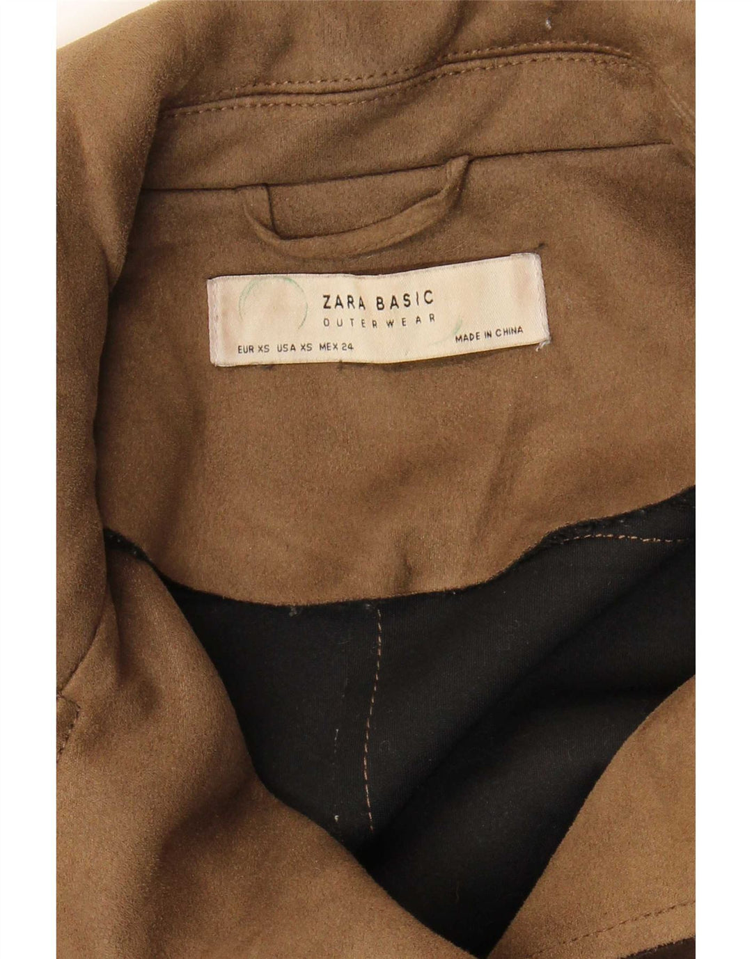 Женская укороченная байкерская куртка Zara UK 6 XS Коричневая