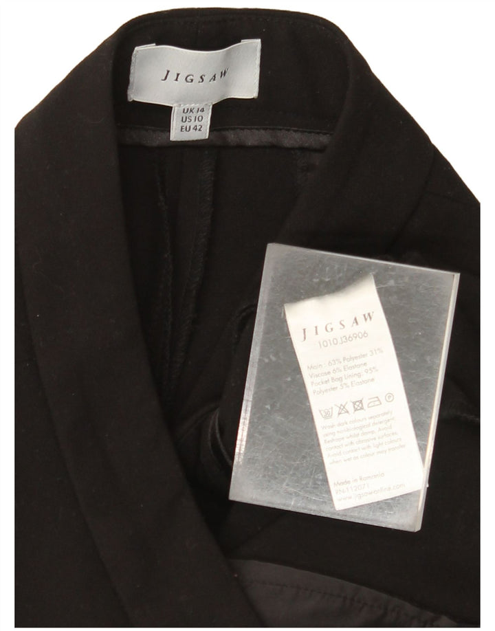 Женские прямые укороченные брюки JIGSAW UK 14, большие W34 L25, черные