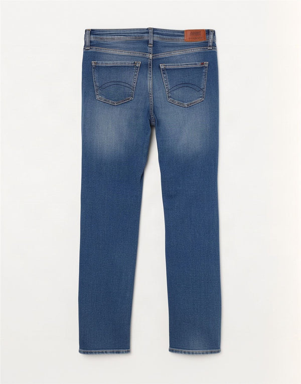 Tommy Hilfiger Womens Mid Rise Slim Jeans W29 L30 Blue Cotton