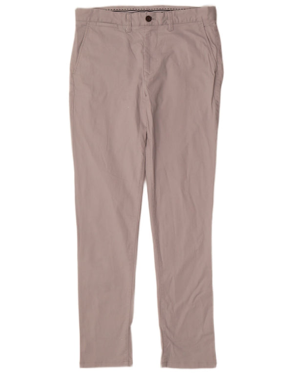 Мужские облегающие брюки-чиносы Crew Clothing W34 L32, бежевый хлопок
