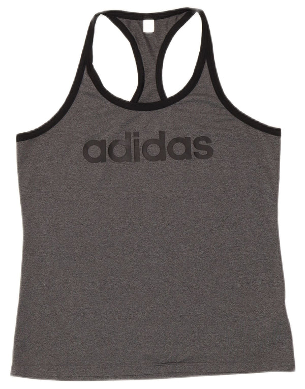 Женский жилет ADIDAS Climalite Graphic Vest UK 12/14, средний серый полиэстер
