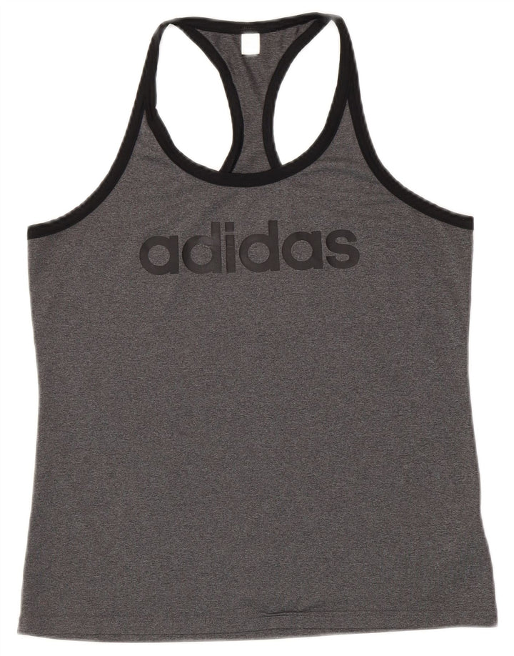 Женский жилет ADIDAS Climalite Graphic Vest UK 12/14, средний серый полиэстер