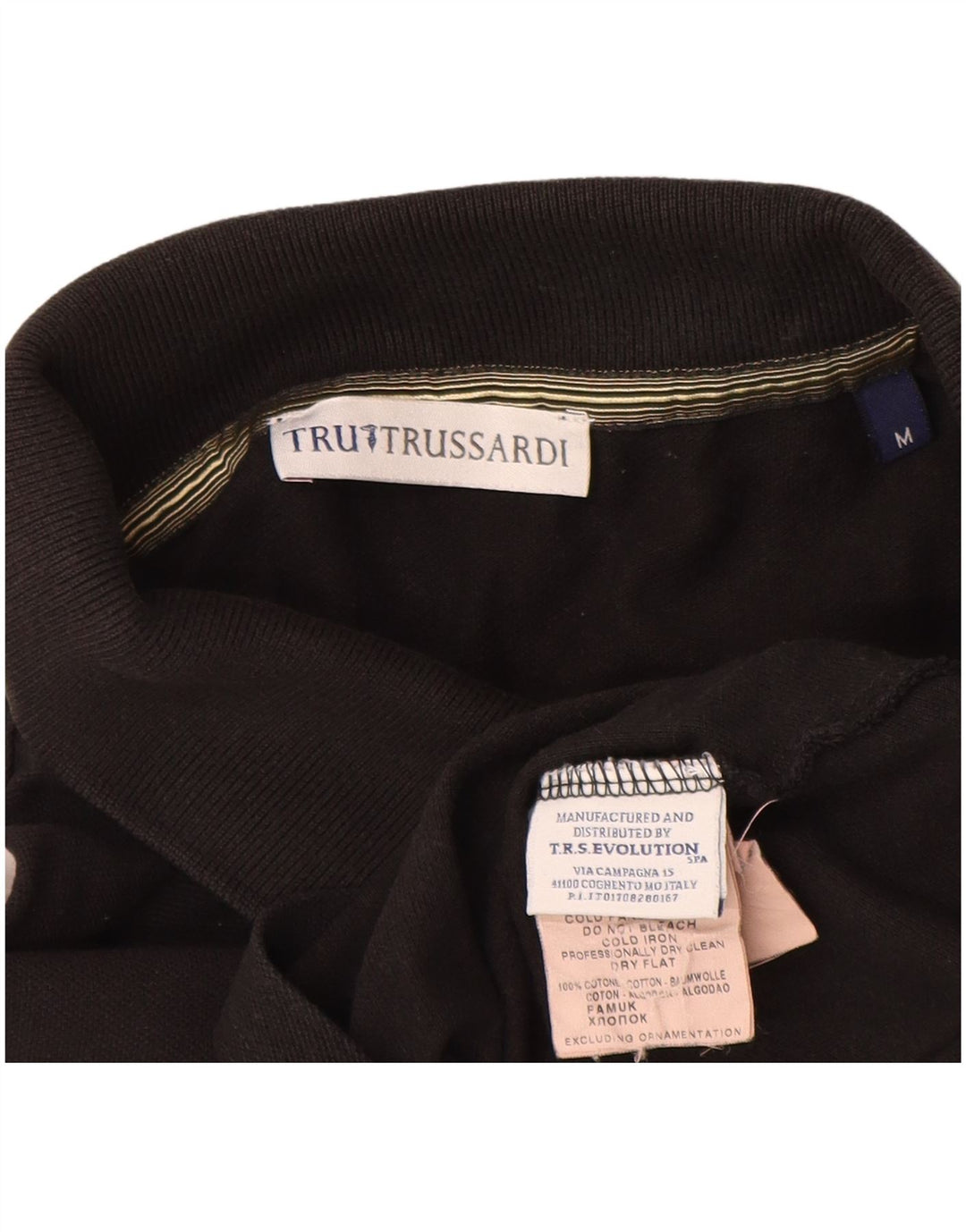 Мужская рубашка-поло Trussardi, средний черный хлопок