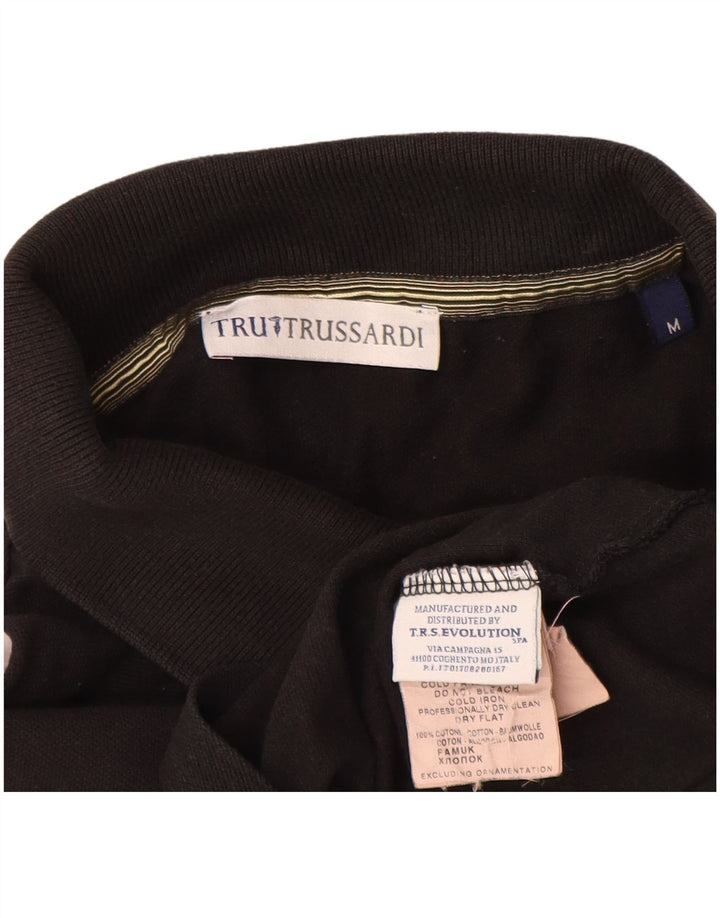 Мужская рубашка-поло Trussardi, средний черный хлопок