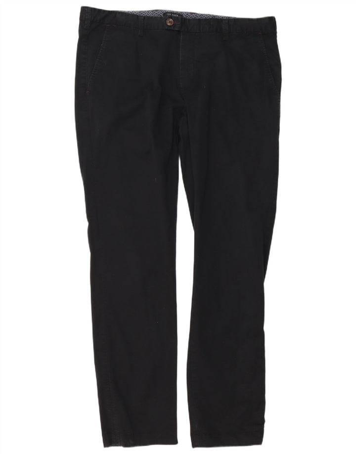 Мужские узкие брюки Ted Baker W38 L34, черные хлопковые