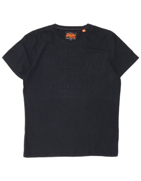 SUPERDRY Мужская футболка с рисунком Top XL, черный хлопок