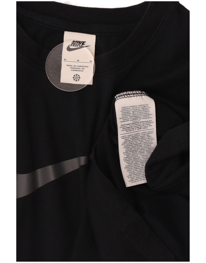 Мужская футболка с графическим рисунком Nike, средний черный хлопок