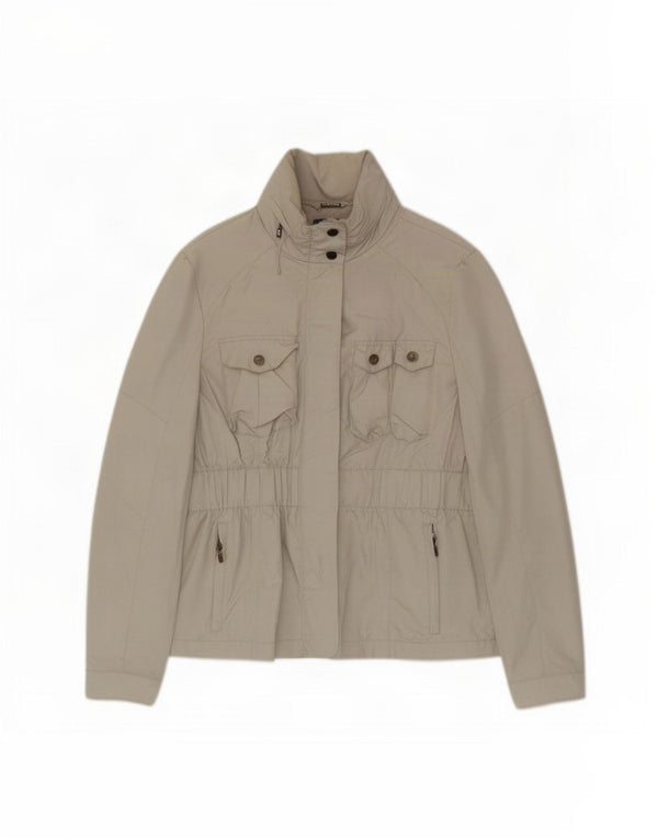 Женская куртка Zara UK 14, большая, бежевая, полиэстер