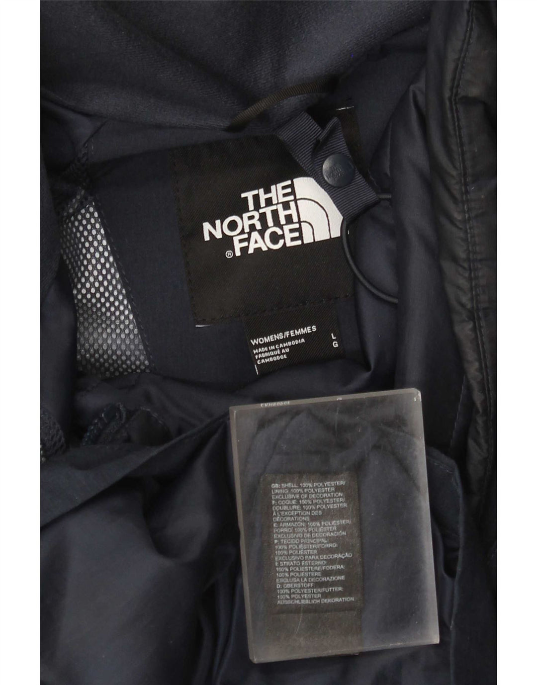 Женская дождевик с капюшоном The North Face UK 16, большой темно-синий полиэстер