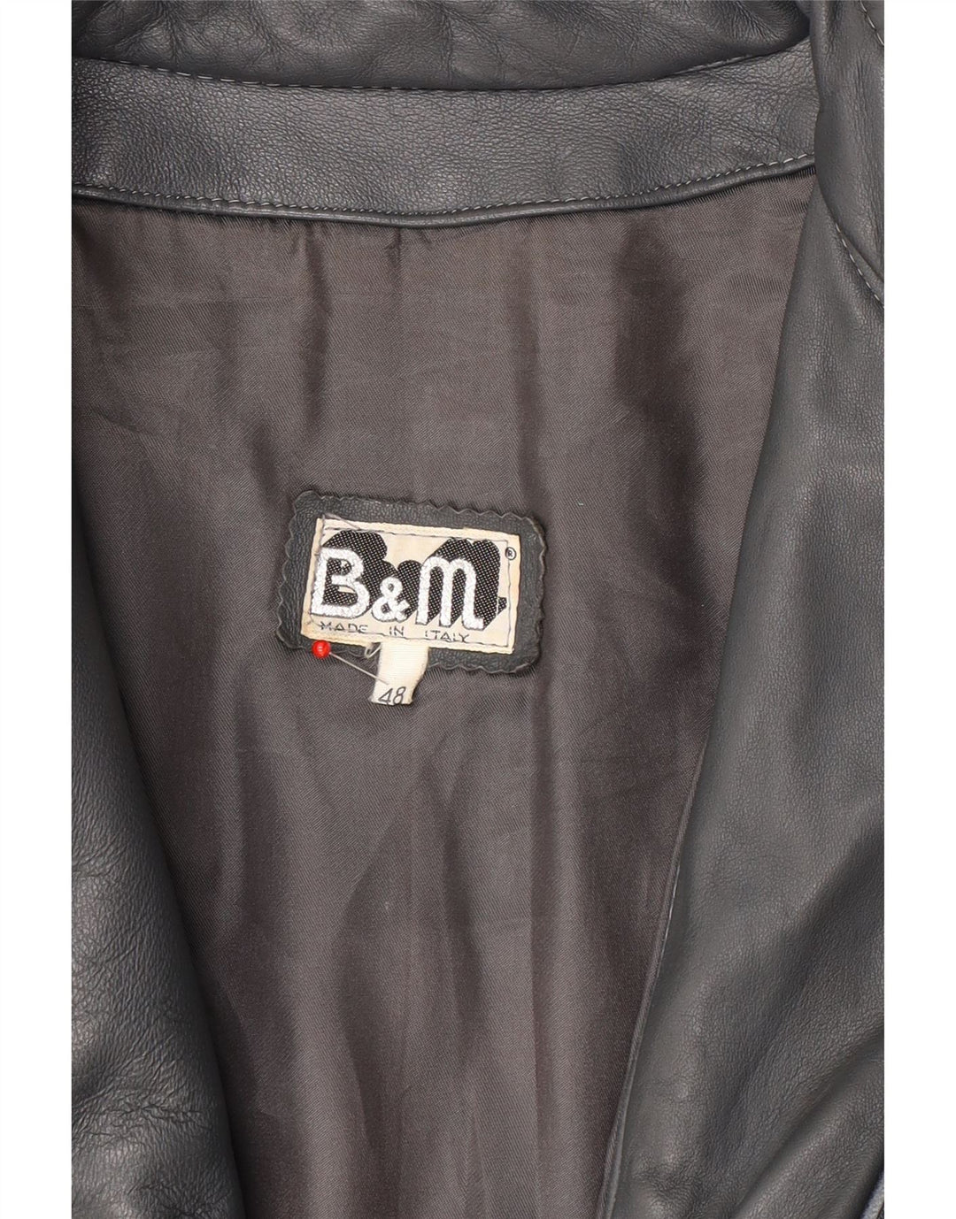 Винтажная мужская кожаная куртка IT 48 Medium Grey Leather