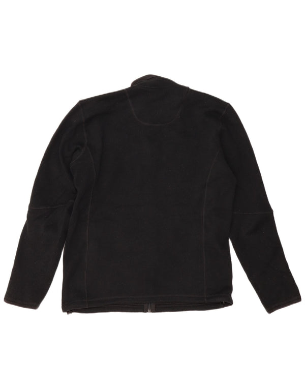 Женская флисовая куртка оверсайз MARKS & SPENCER UK 10, маленький черный полиэстер