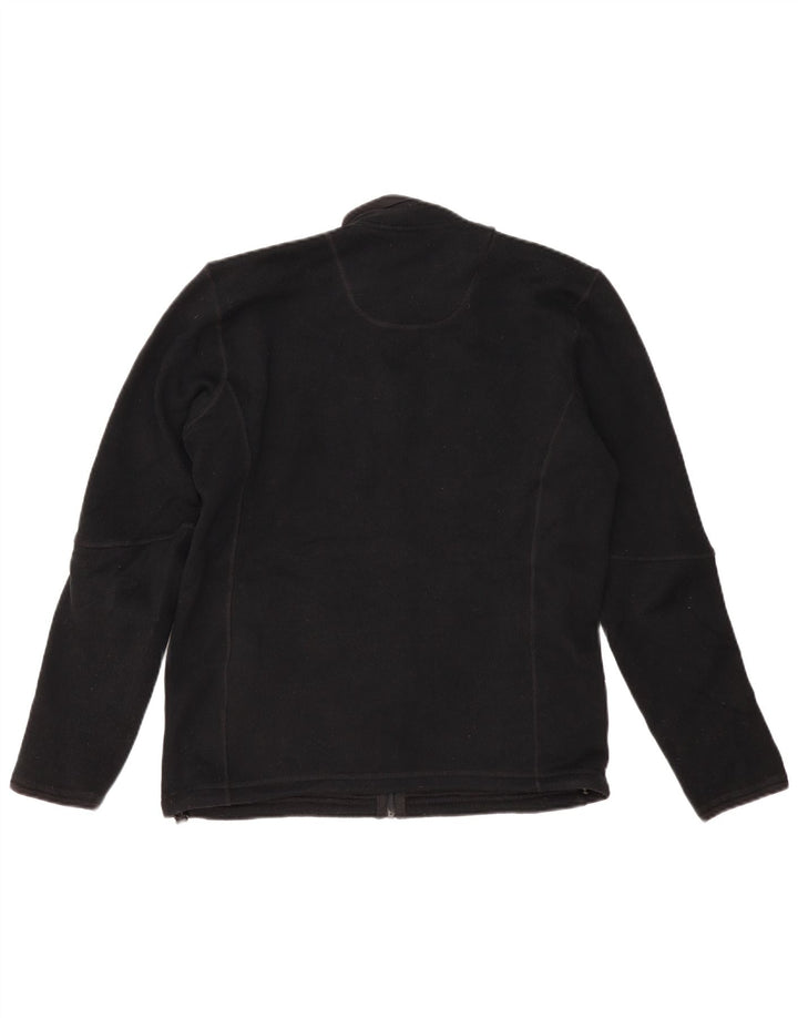 Женская флисовая куртка оверсайз MARKS & SPENCER UK 10, маленький черный полиэстер