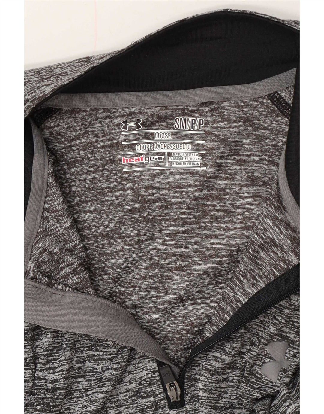 Мужской спортивный пуловер Under Armour Heat Gear, маленький серый в крапинку