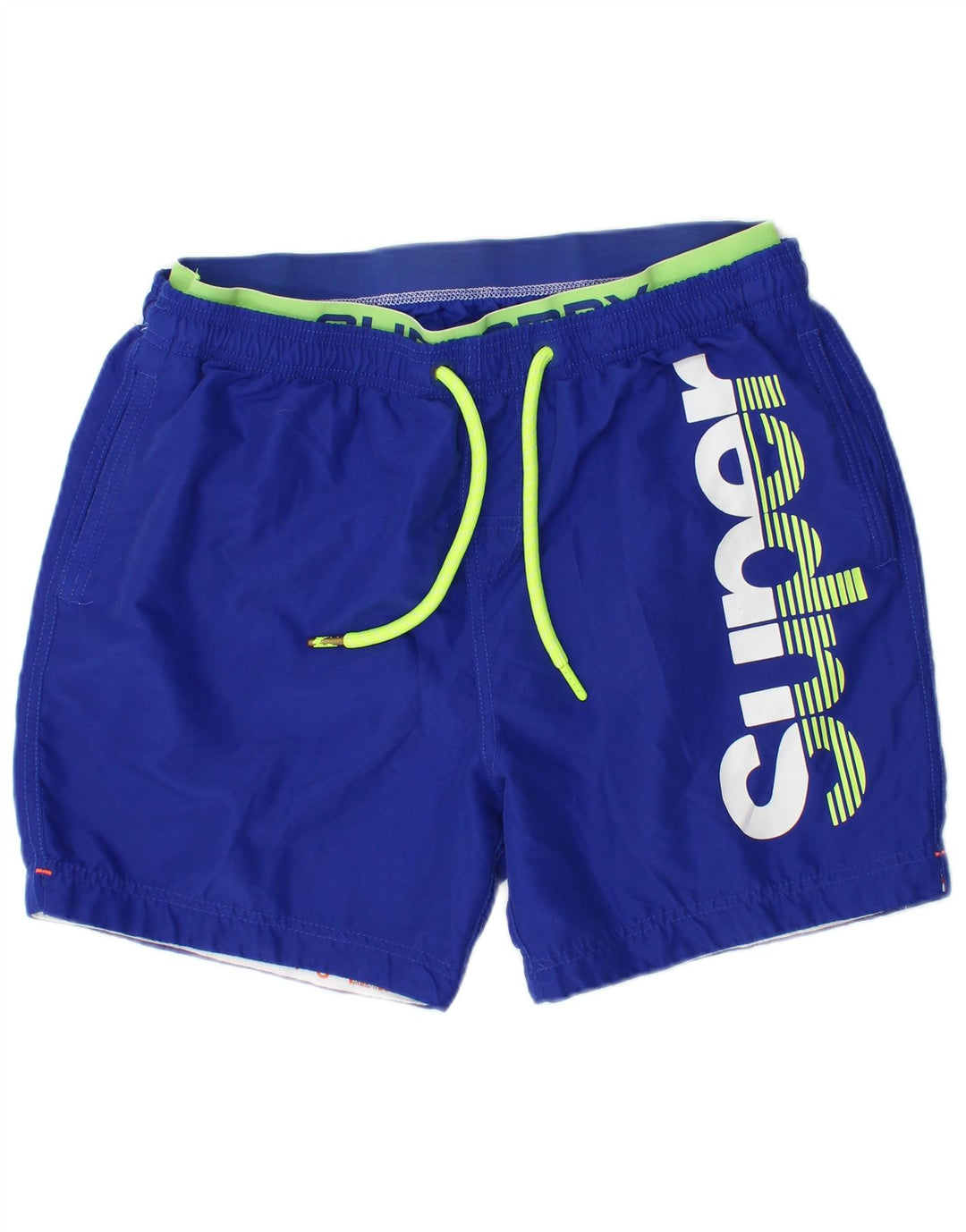 Мужские шорты для плавания Superdry с рисунком 2XL, синие, полиэстер