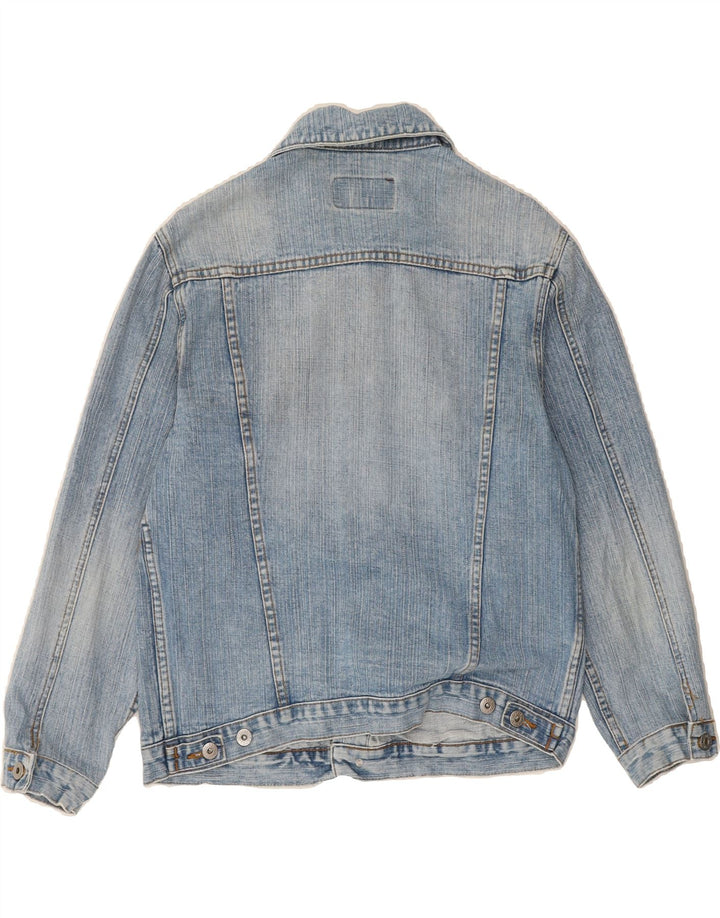 VINTAGE Womens Denim Jacket UK 16 Large Blue Cotton Vintage Vintage and Second-Hand Vintage from Messina Hembry 
