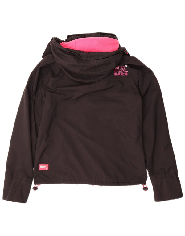 SUPERDRY Womens The Windcheater Windbreaker Jacket UK 14 Medium Black