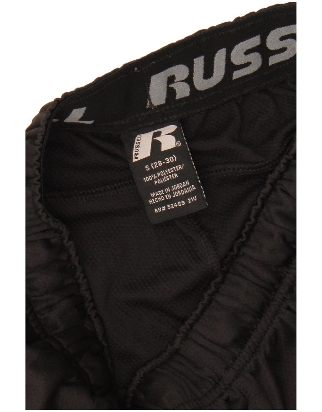 Мужские спортивные шорты RUSSELL ATHLETIC Dri-Power, маленькие черные из полиэстера