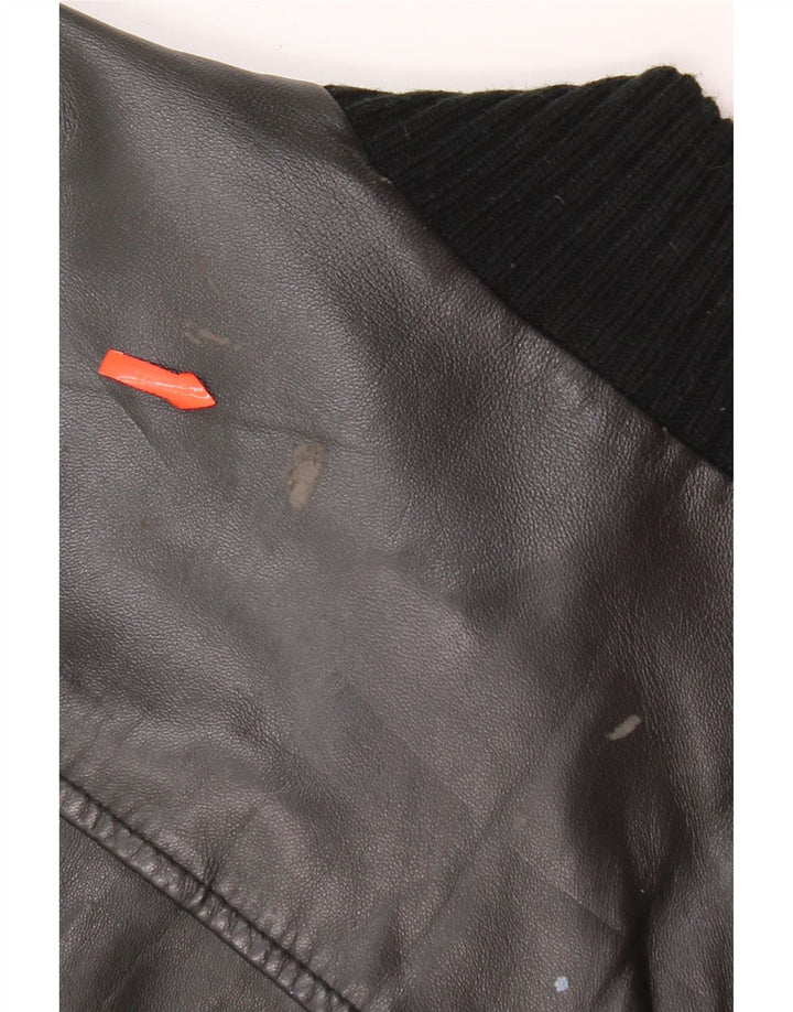 Мужская кожаная куртка-бомбер Conbipel IT 48 Medium Black Leather