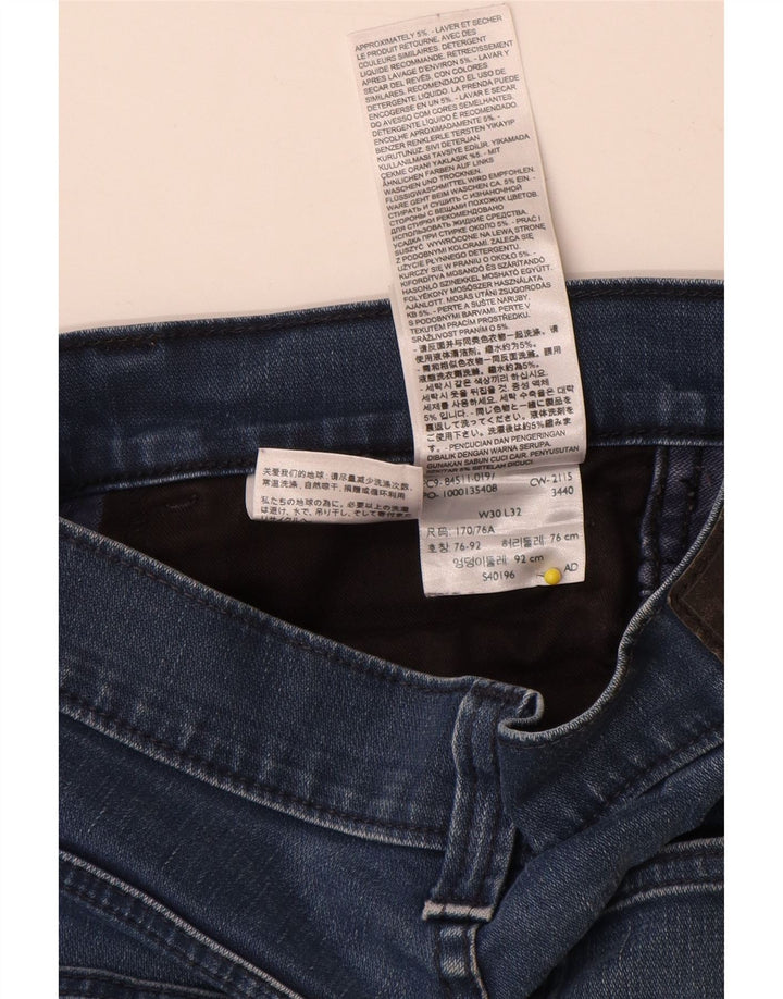 Мужские узкие джинсы Levi's W30 L30 синие, хлопок