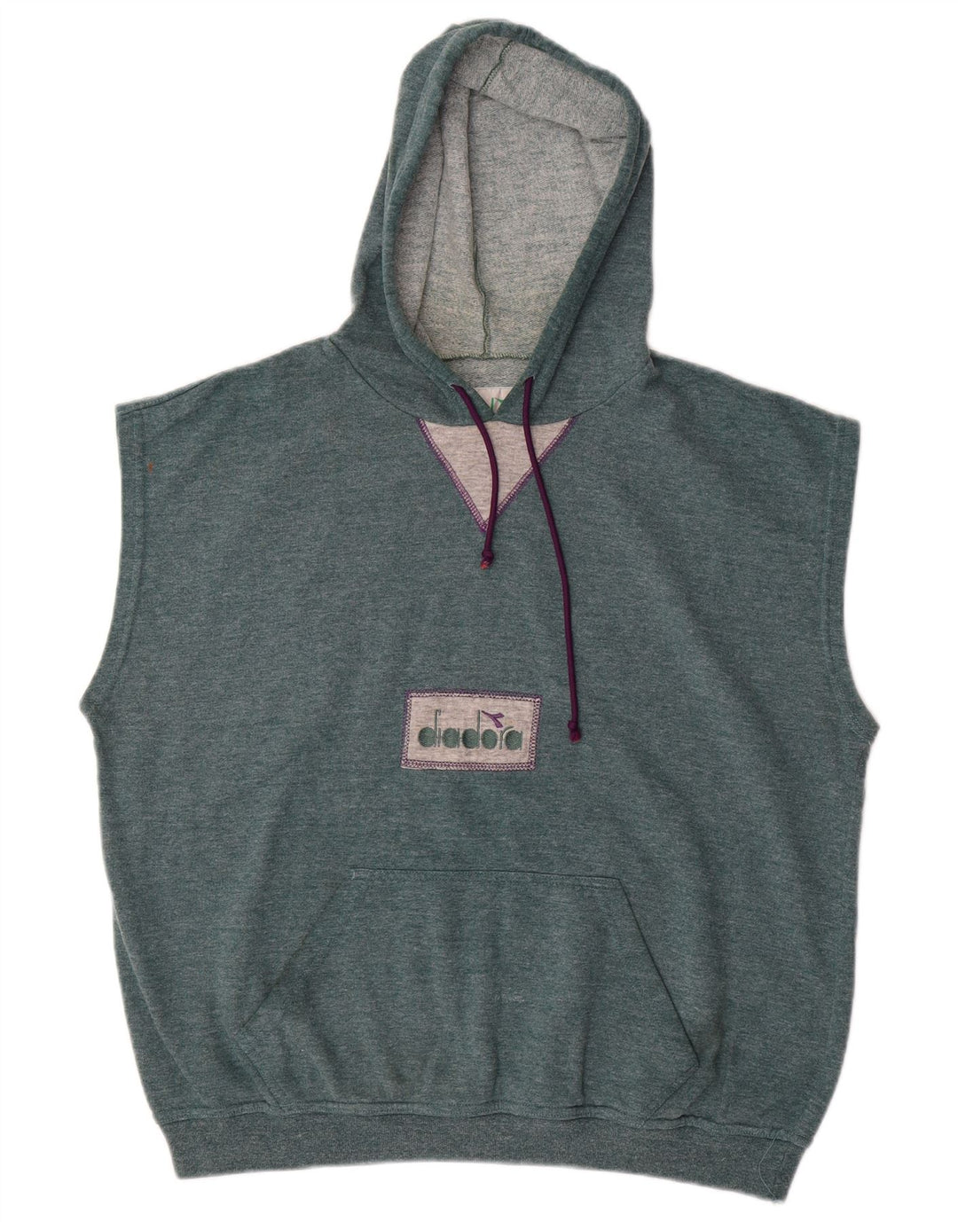 DIADORA Мужской джемпер без рукавов с капюшоном, большой синий, хлопок