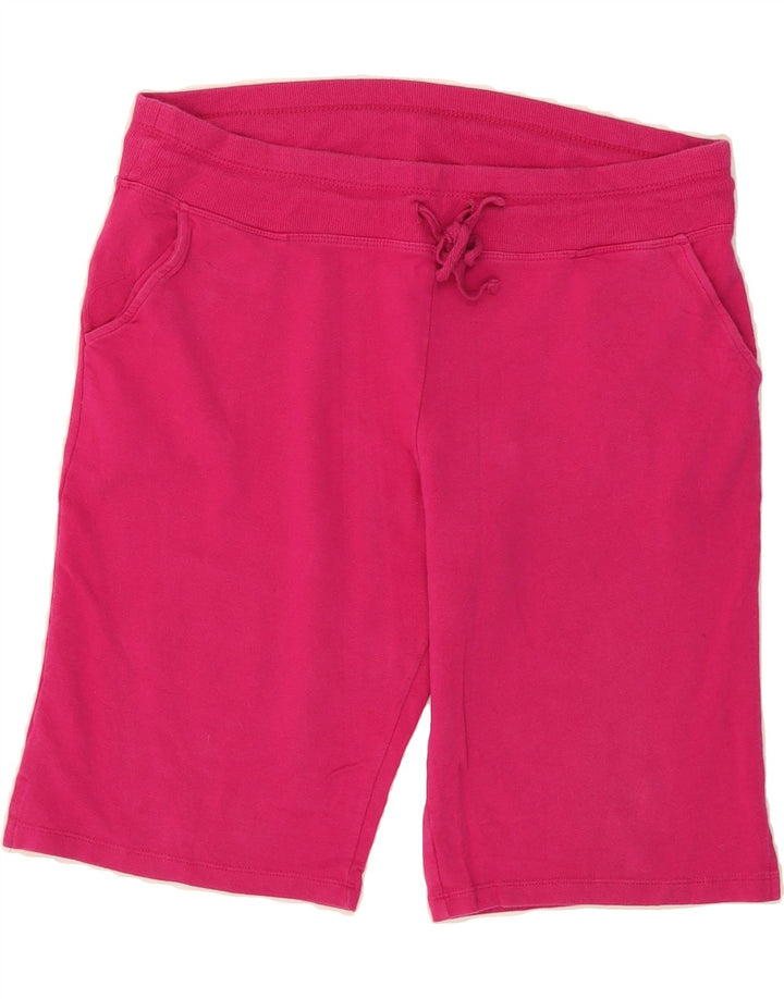 EDDIE BAUER Womens Sport Shorts UK 14 Medium  Pink Cotton Vintage Eddie Bauer and Second-Hand Eddie Bauer from Messina Hembry 