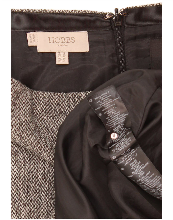 Женская прямая юбка Hobbs UK 16, большая W35, серая шерсть