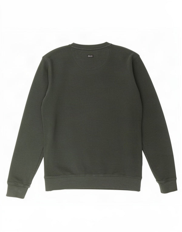 Petrol Industries Mens Graphic Sweatshirt Jumper Small Green Cotton