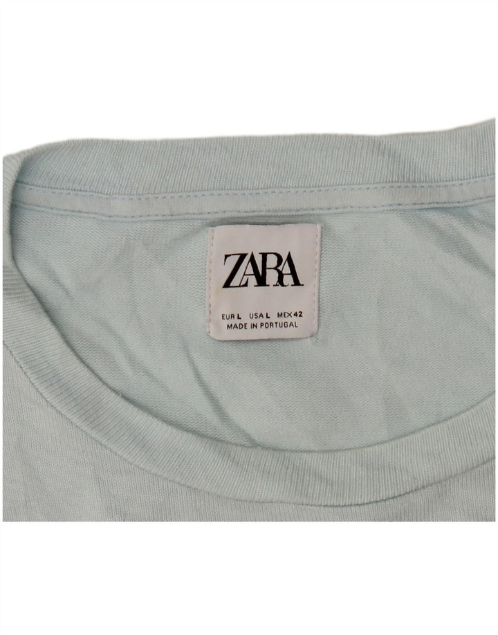 Мужская футболка Zara, большая синяя