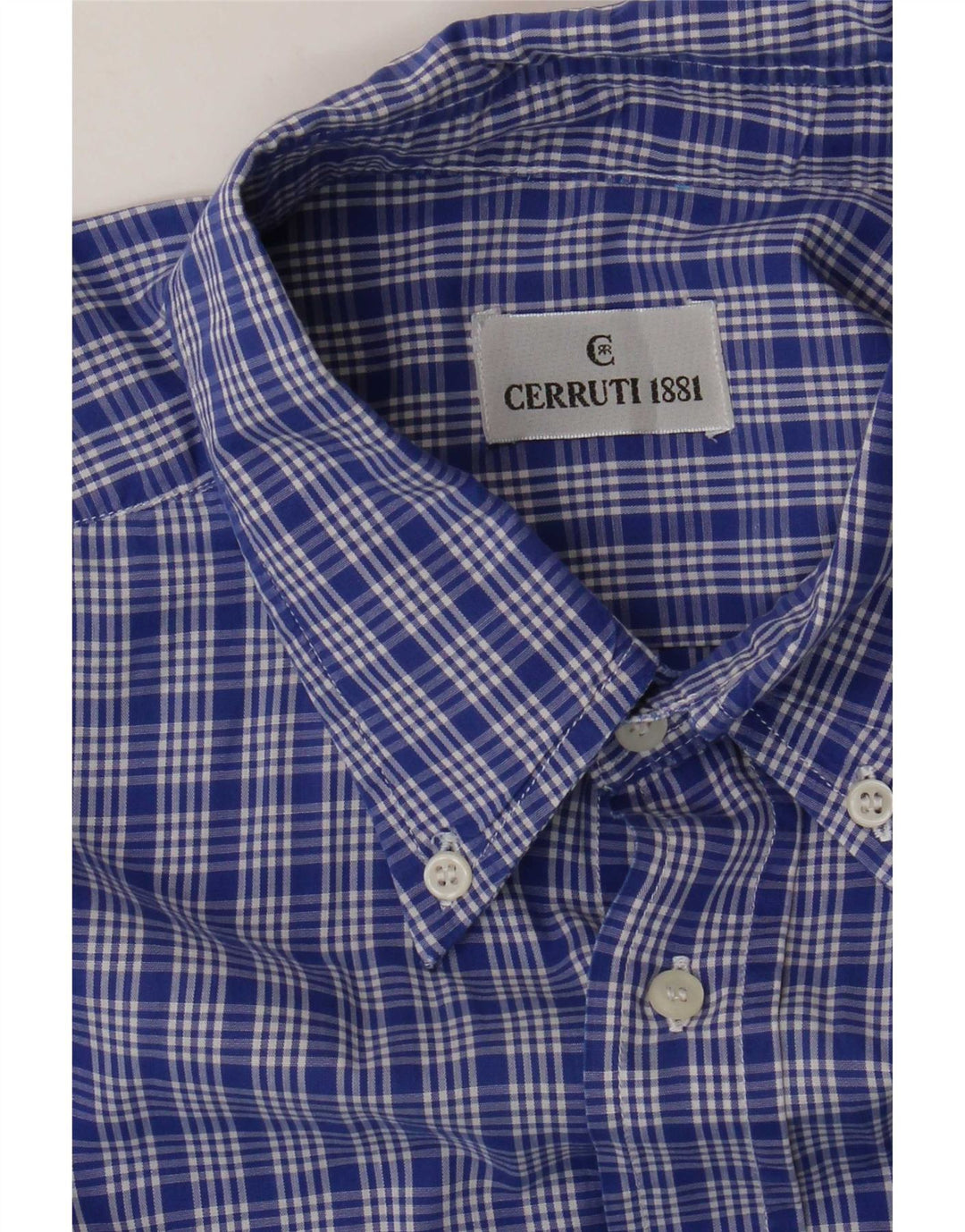 Рубашка мужская Cerruti 1881 XL синяя в клетку