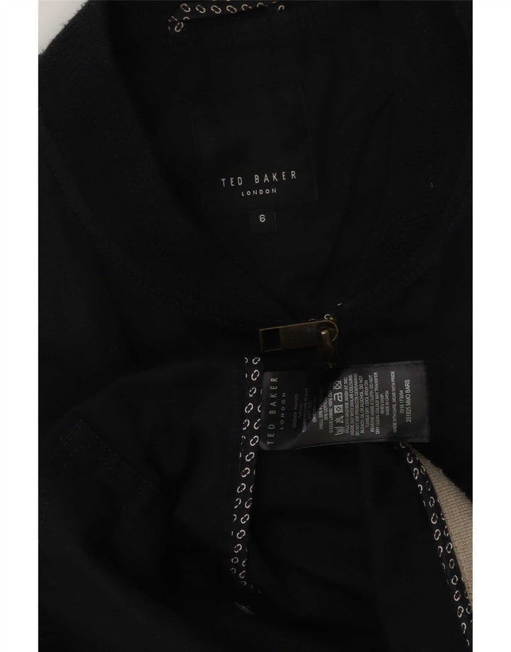 Мужская куртка-бомбер Ted Baker, размер 6, 2XL, темно-синий полиэстер