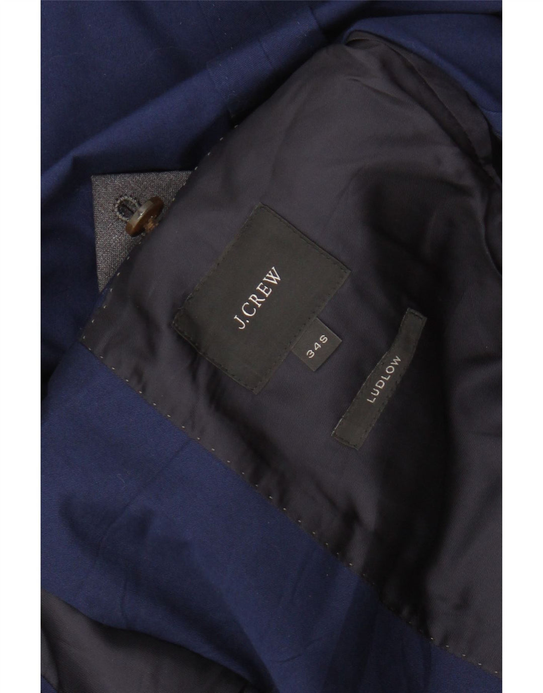 Мужской приталенный пиджак с 2 пуговицами J. Crew Ludlow UK 34 XS синий