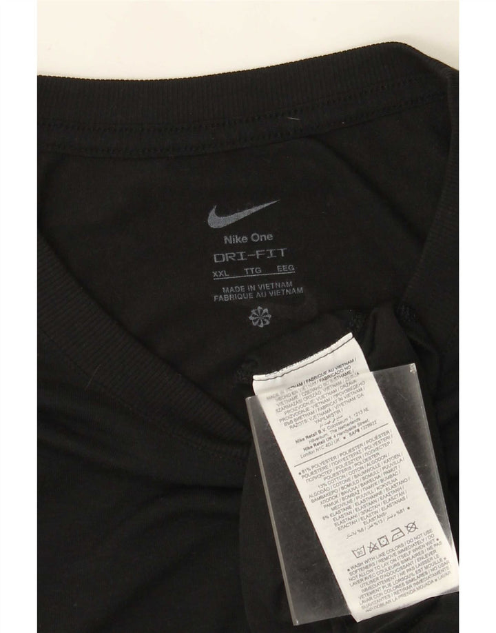 Мужской топ Nike Dri Fit с длинным рукавом 2XL, черный полиэстер