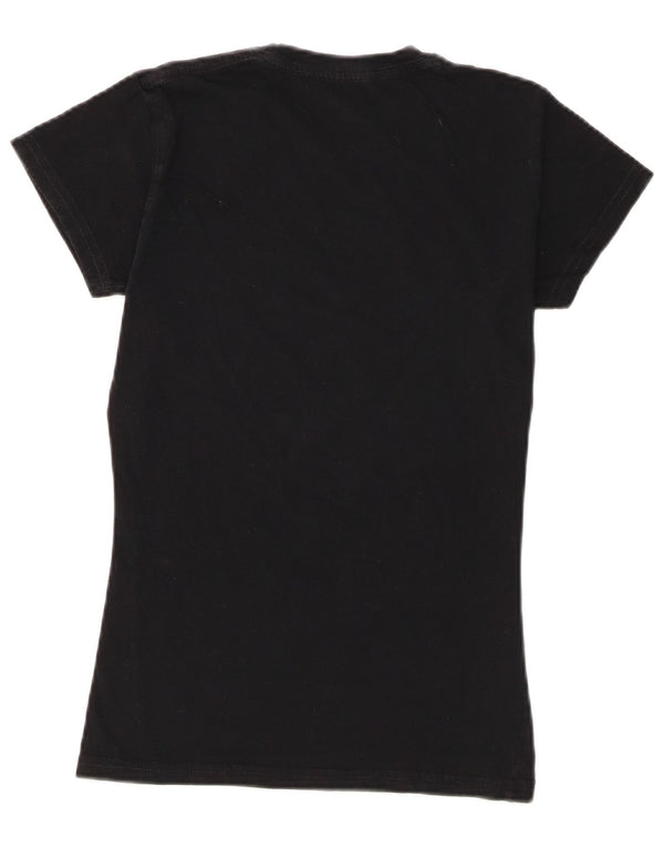 Женская футболка с рисунком Hard Rock Cafe Rome Top UK 10, маленькая черная хлопковая футболка