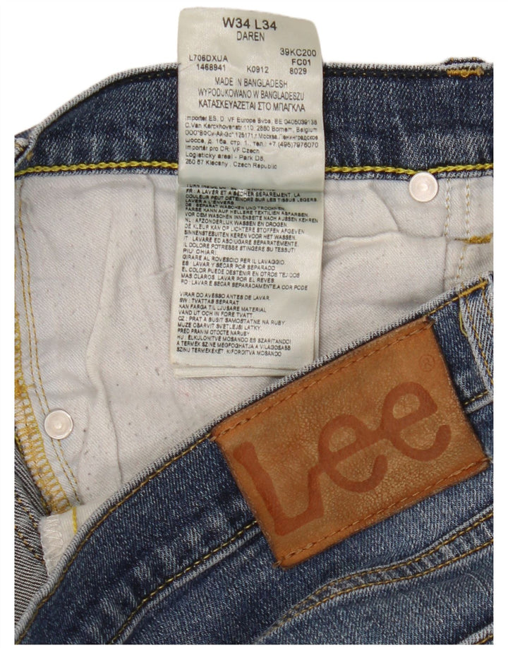 Женские прямые джинсы Lee Daren W34 L30, синий хлопок