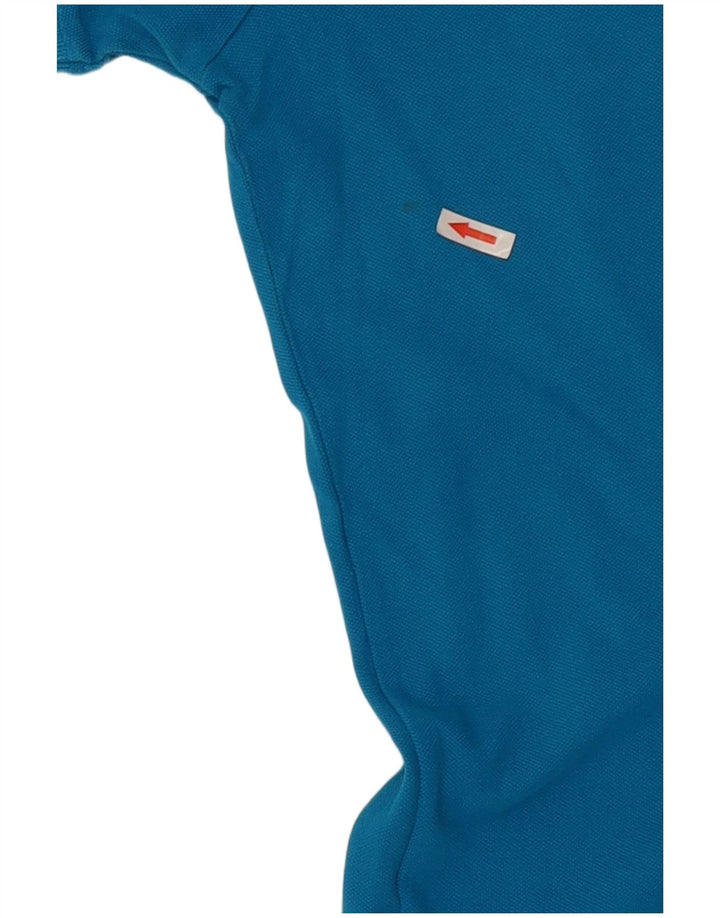 Мужская рубашка-поло Superdry из хлопка среднего синего цвета