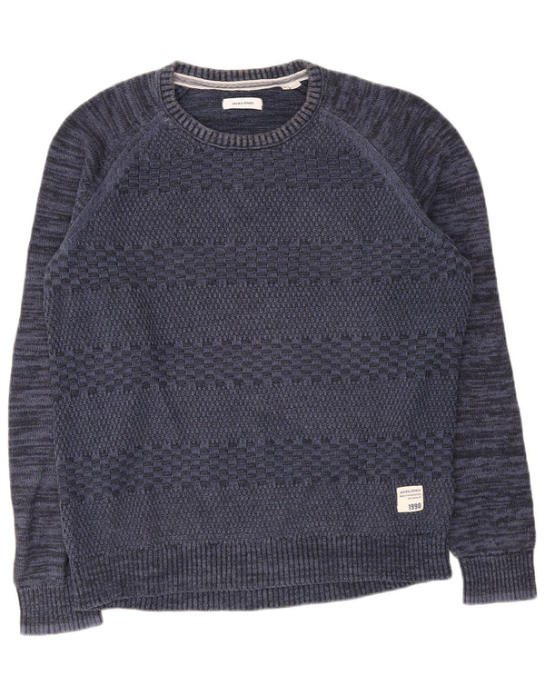 Мужской джемпер с круглым вырезом Jack & Jones, XL, темно-синий, хлопок