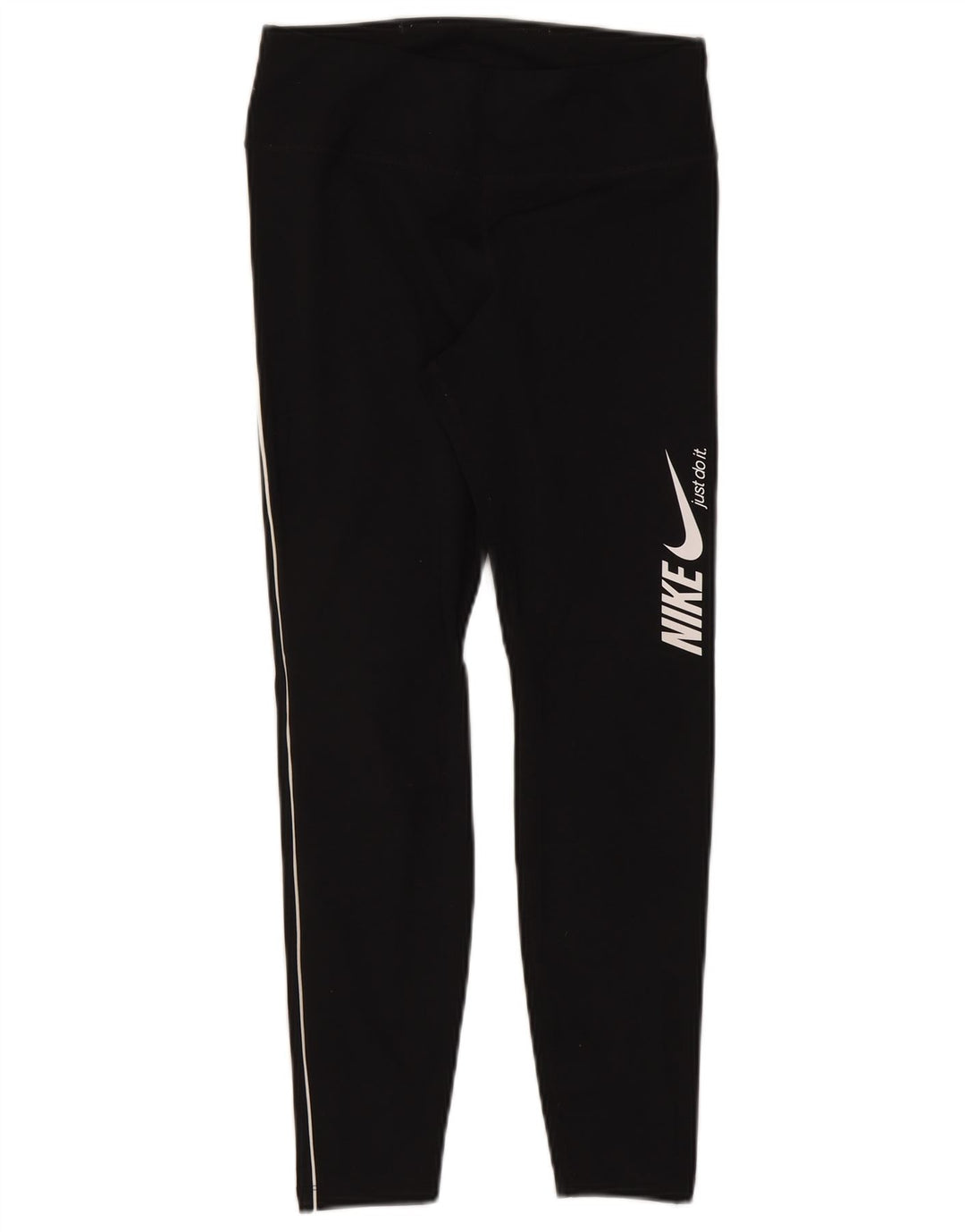 Женские укороченные леггинсы с рисунком Nike Dri Fit UK 12, средний черный полиэстер