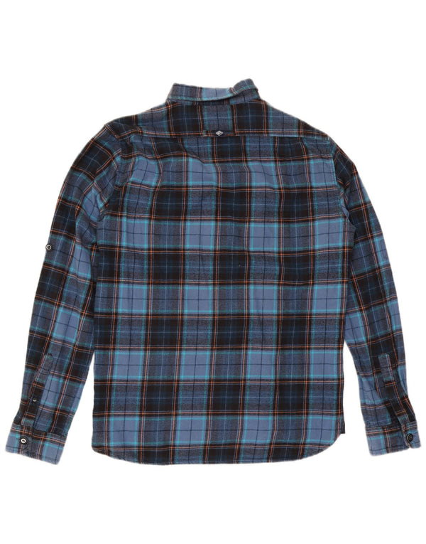 Мужская фланелевая рубашка Superdry XL, темно-синяя клетка, хлопок